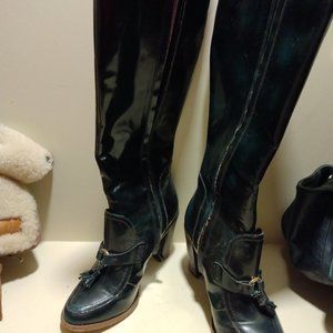 Pour la Victoire Knee High Patent Leather boots